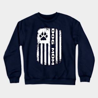 Dog Mom Distressed Flag Crewneck Sweatshirt